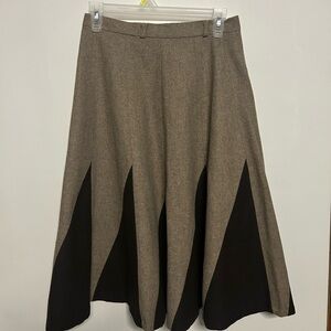 Vintage A-Line Skirt in Brown and Black